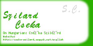 szilard cseka business card